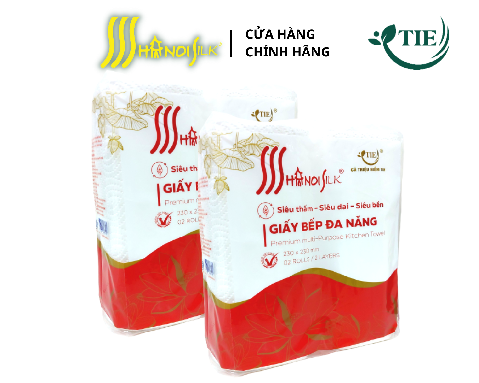 Giấy bếp - Giấy đa năng Hà Nội Silk 2 cuộn