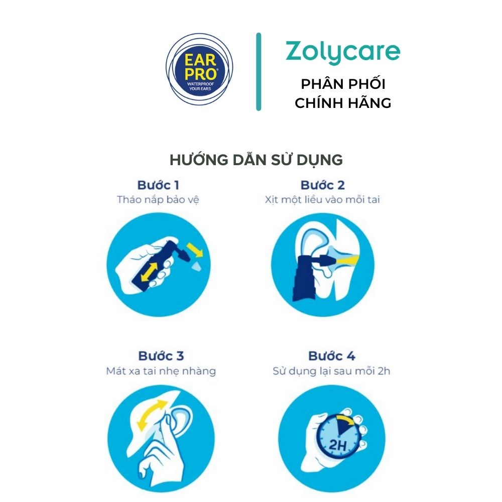 Bình xịt chống thấm nước cho tai Earpro Waterproofing Ear Spray 20ml