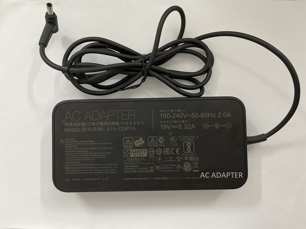 Sạc dành cho Laptop Gaming ASUS ROG G501 19V 6.32A 120w charger 4.5*3.0mm