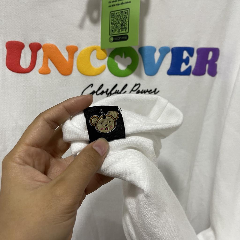 Áo hoodie nỉ dày dặn Uncover Colorflul Power đầy đủ tem cổ tag tay Hany shop