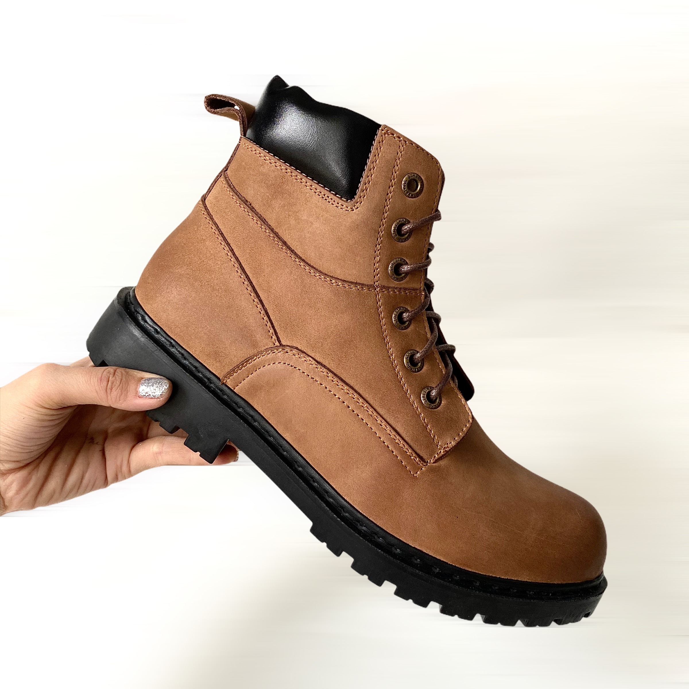 Giày Boots Nam Cổ Cao Da Bò Thật 100% Cao Cấp HN612 Nâu