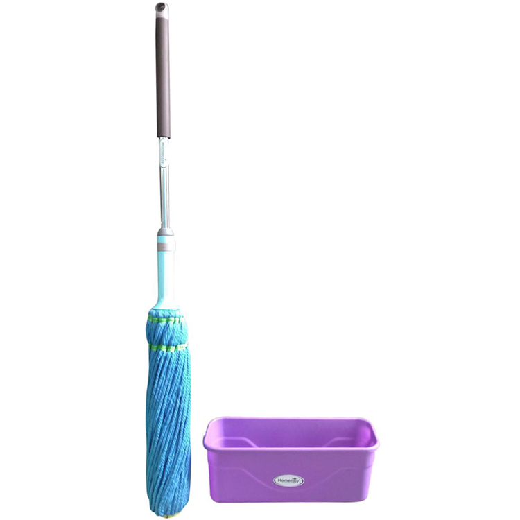 Combo cây lau trợ lực cao cấp Homeeasy HO-01 + Xô đựng nước lau nhà 45cm