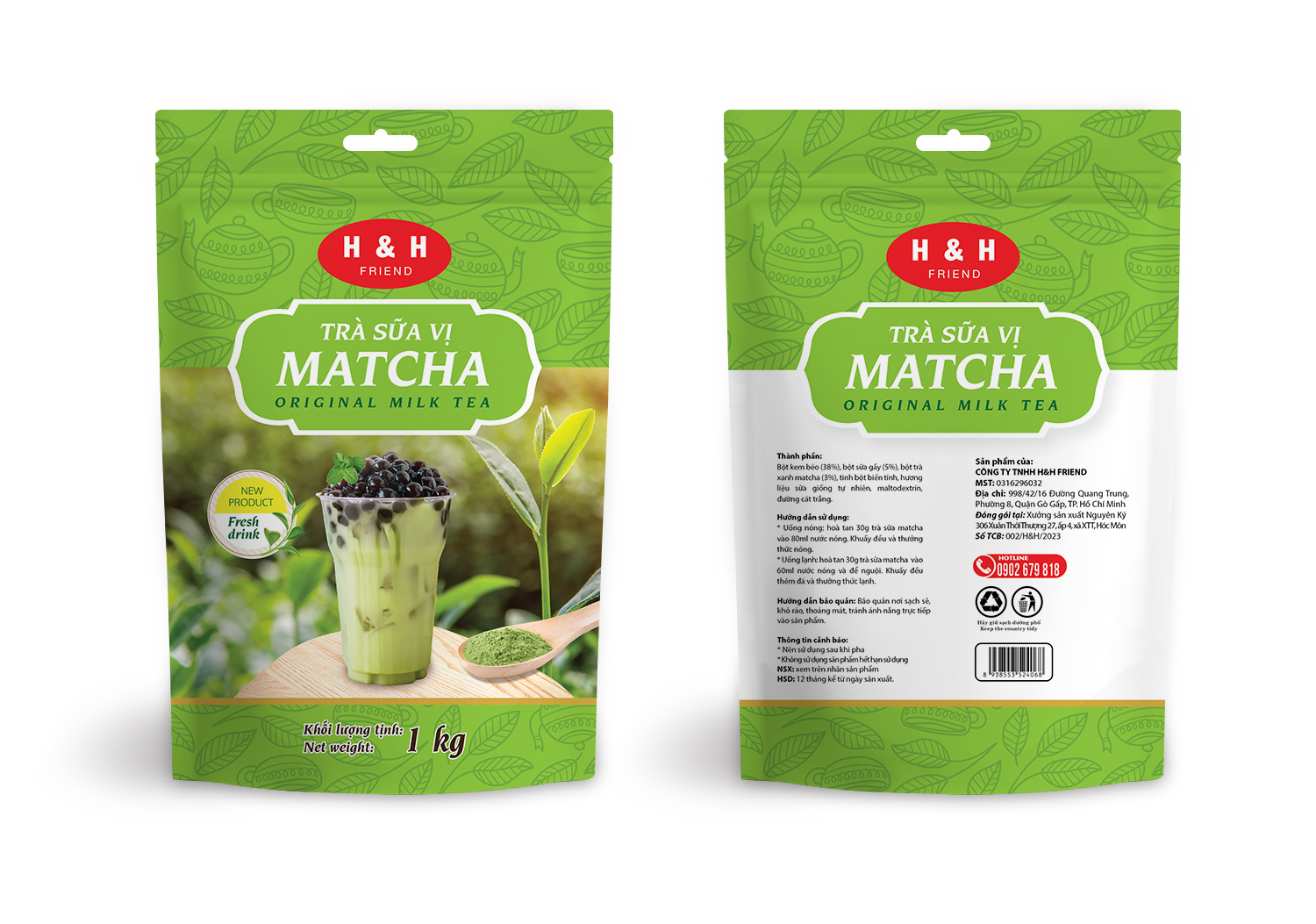 Trà sữa vị matcha túi 1kg