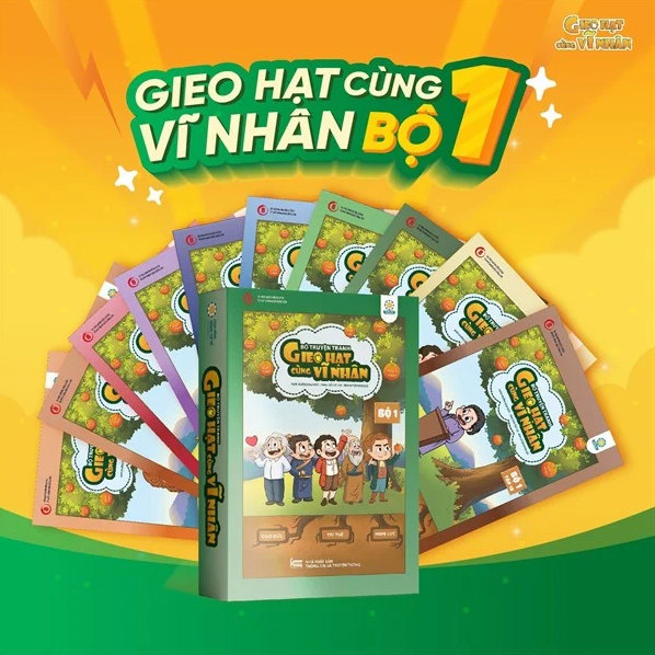 Tranh Truyện Thiếu Nhi - Truyện tranh Gieo Hạt Cùng Vĩ Nhân cho bé bộ truyện từ tập 1 đến tập 10 - Hàng Chính Hãng
