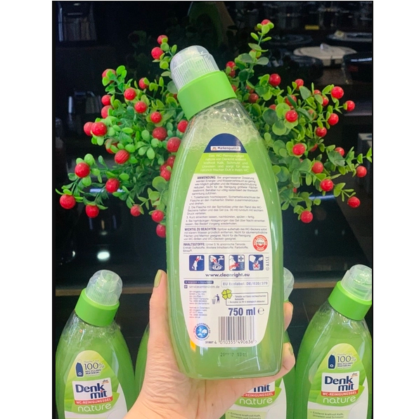 Nước tẩy bồn cầu, toilet, nhà tắm, nhà vệ sinh Denkmit WC Nature Đức 750ml
