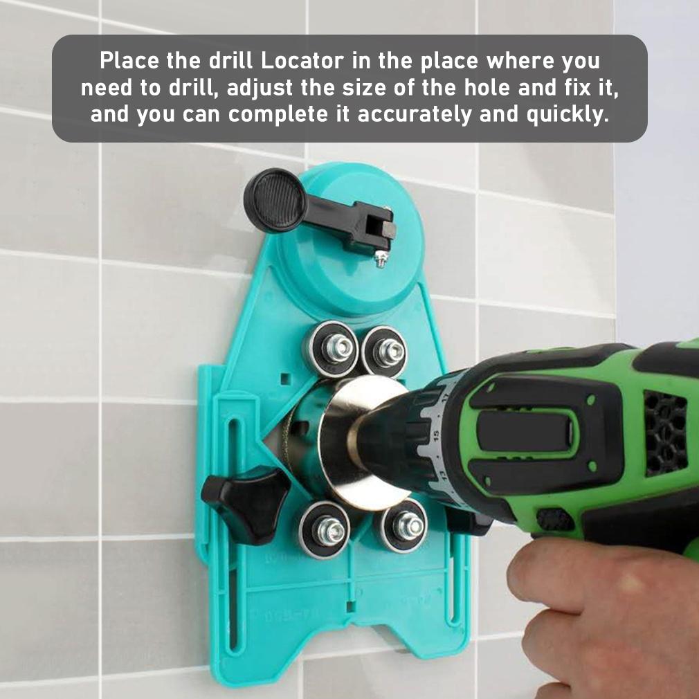 Adjustable Hole Saw Centering Locator Suction Holder Drill Bit Hole Saw Guide Jig Fixture Adjustable Drill Guide Hole Locator for Ceramic Tile Glass Marble Porcelain