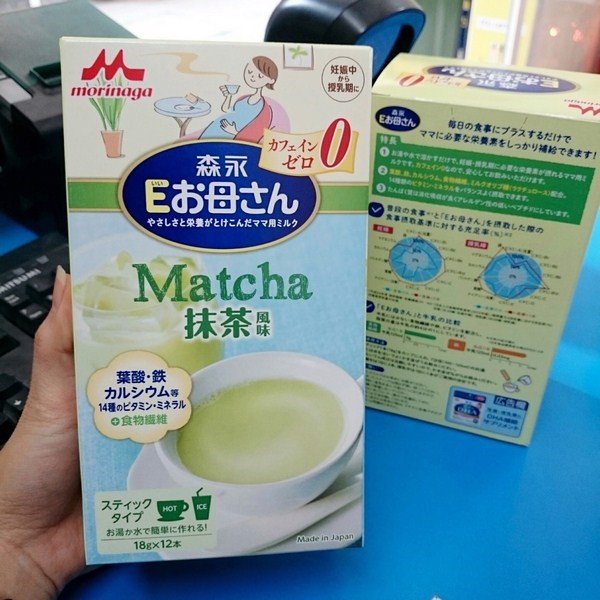 Sữa bầu Morinaga vị Matcha Nhật - Tặng túi zip 5 kẹo mật ong Senjaku