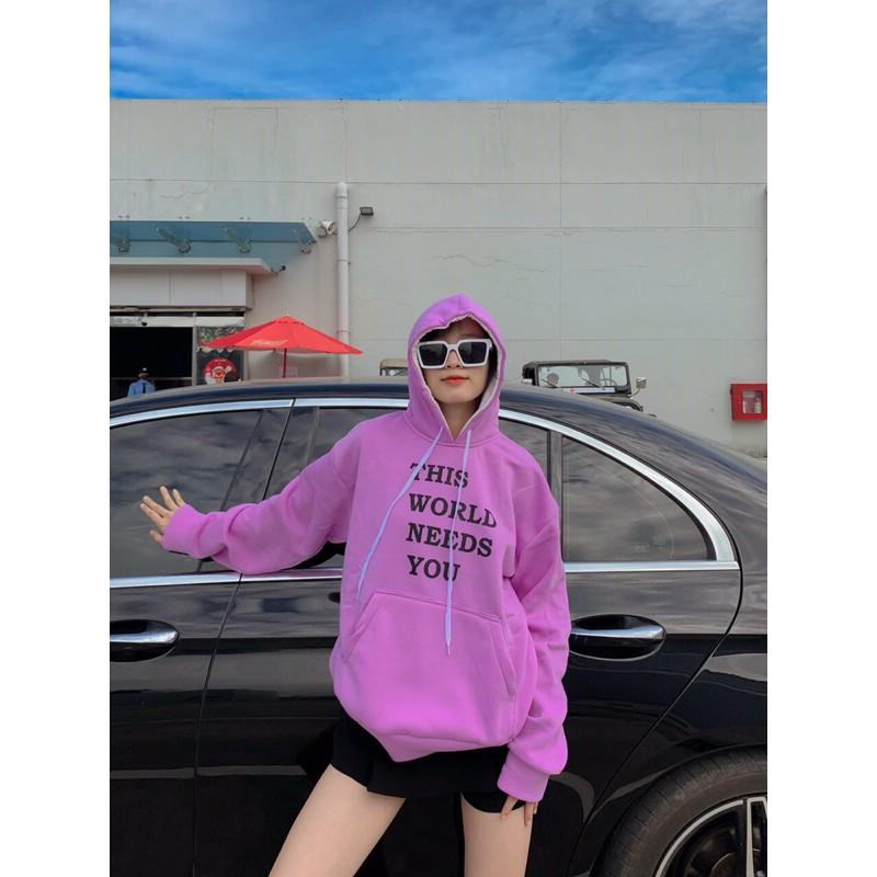 Áo hoodie nam nữ chất liệu nỉ ngoại This World Needs You Unisex thoitrangsilethienphuc