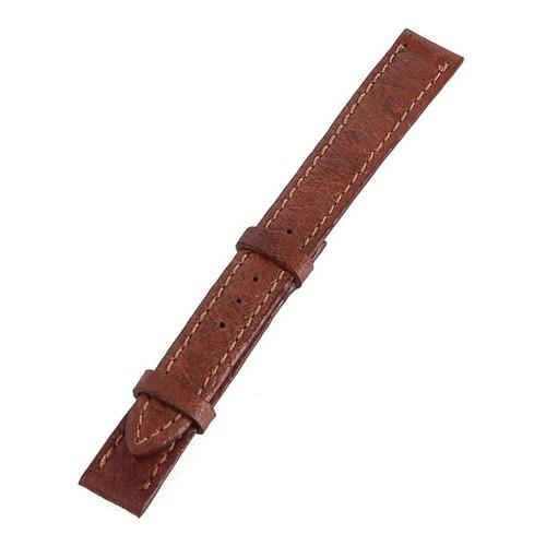 HT8453-55-56-58 - Dây đồng hồ Huy Hoàng da đà điểu da bụng size 12, 14 màu đen, nâu đất, nâu đỏ, vàng bò