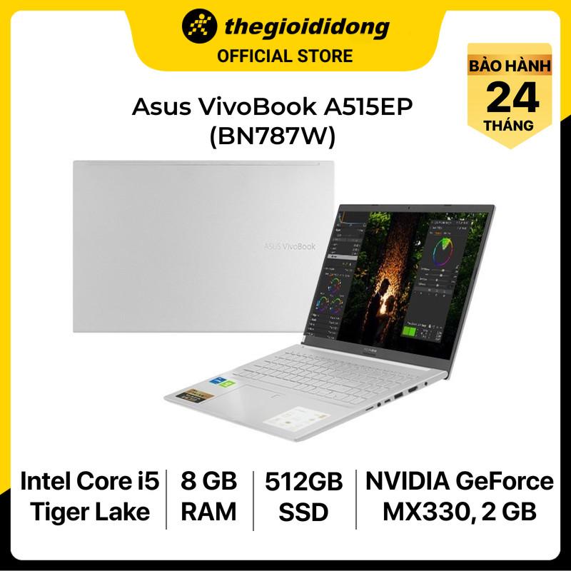 Laptop Asus A515EP i5 1135G7/8GB/512GB/2GB MX330/15.6&quot;F/Win11/(BN787W)/Bạc - Hàng chính hãng