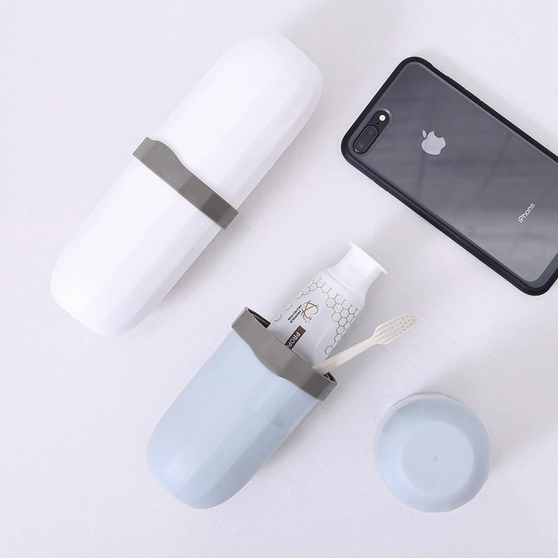 Hộp đựng bàn chải, kem đánh răng đa năng nhựa cao cấp có ngăn tiện dụng khi đi du lịch KN STORE