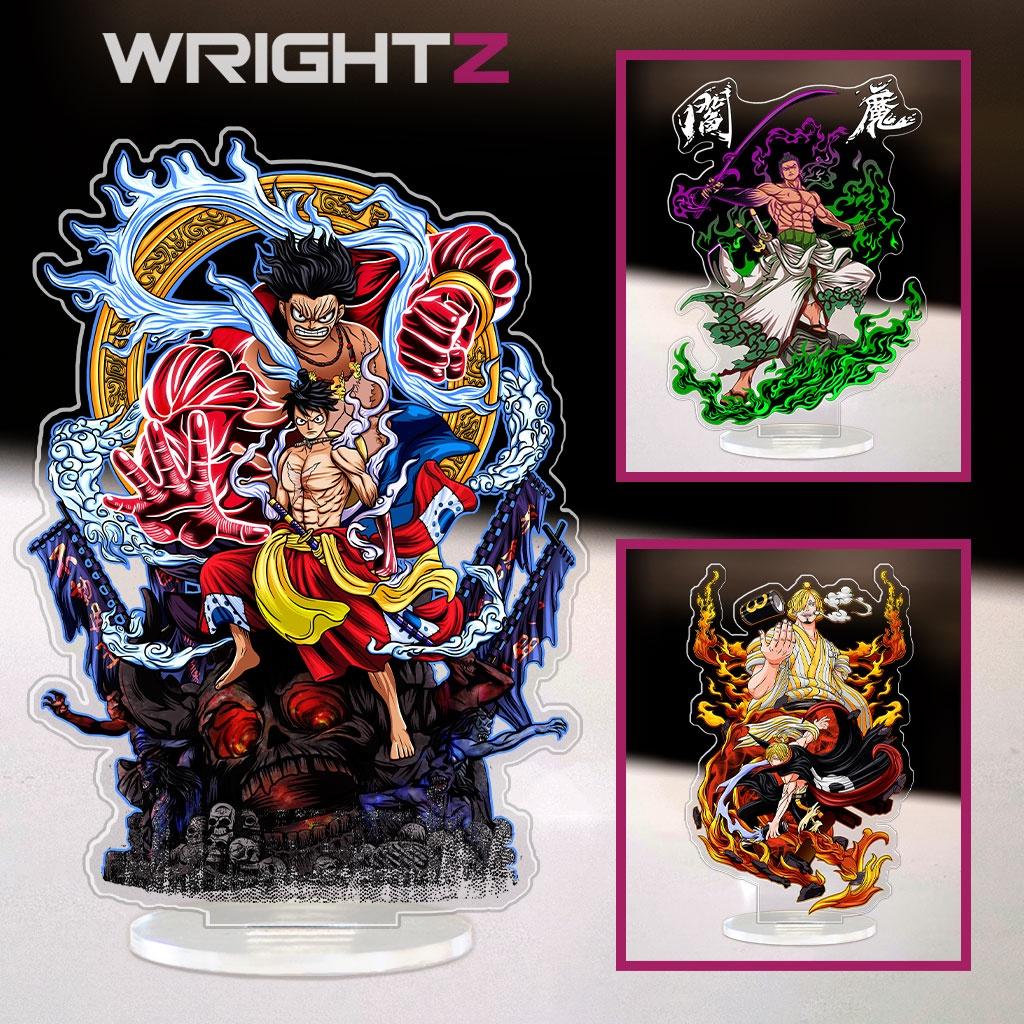 Mô hình Standee Wrightz bằng nhựa mica arcrylic One Piece anime Đảo Hải Tặc decor góc học tập trang trí bàn làm việc