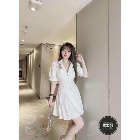 ĐẦM DỰ TIỆC BIG SIZE KHOÉT VAI SANG CHẢNH