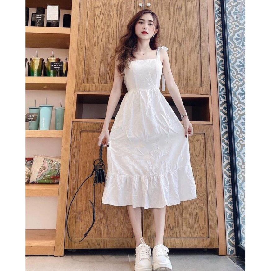 Đầm body trơn 2 dây quyến rũ TV1006 Màu trắng
