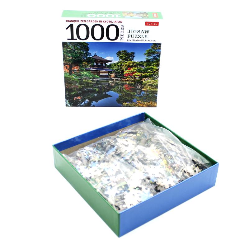 Tranquil Zen Garden In Kyoto Japan- 1000 Piece Jigsaw Puzzle: Ginkaku-ji Temple, Temple Of The Silver Pavilion (Finished Size 24 in x 18 in)