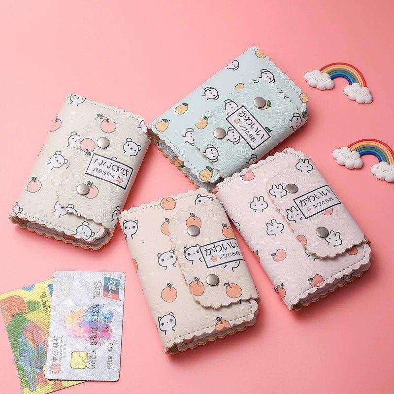 Ví nữ đựng thẻ mini Hàn Quốc nhiều ngăn bỏ túi cute dễ thương giá rẻ ngắn gọn thời trang đẹp cao cấp LUKADO VN42
