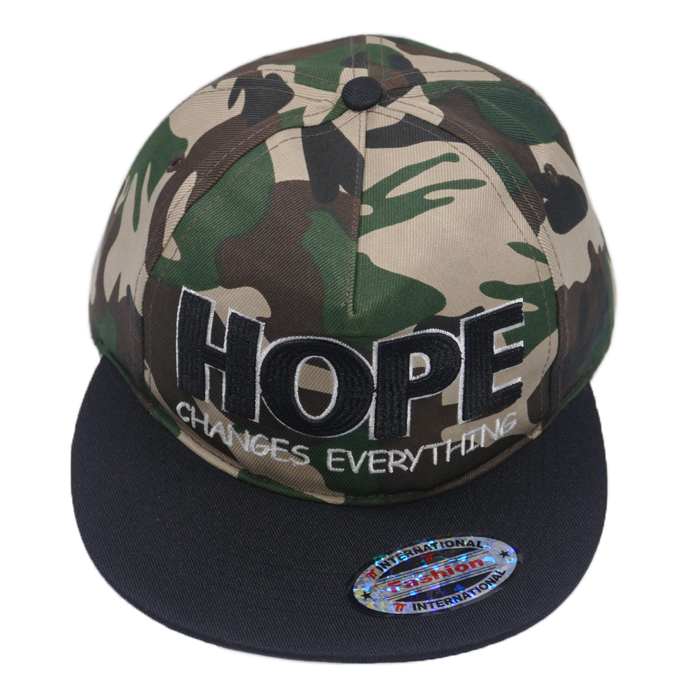 Nón kết Snapback Hiphop thêu chữ Hope họa tiết sọc rằn ri phong cách năng động cá tính, thiết kế mỏ bằng độc đáo - Hạnh Dương