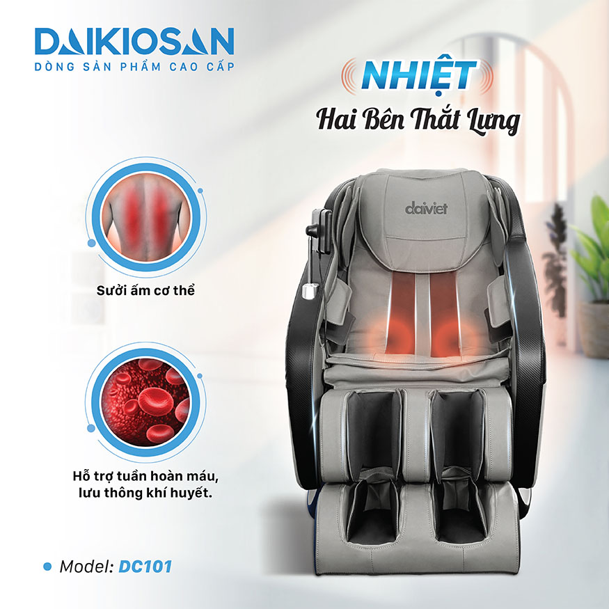 Ghế Massage Daikiosan DC101 Công nghệ massage 3D giảm đau nhức hiệu quả