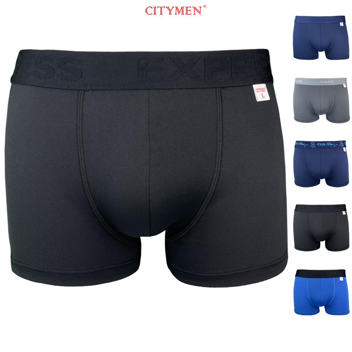 Hình ảnh Quần Lót Nam boxer vải thun lạnh nhiều lưng co giãn 4 chiều hiệu CITYMEN cao cấp, sịp nam - LMTK-MULTIBL