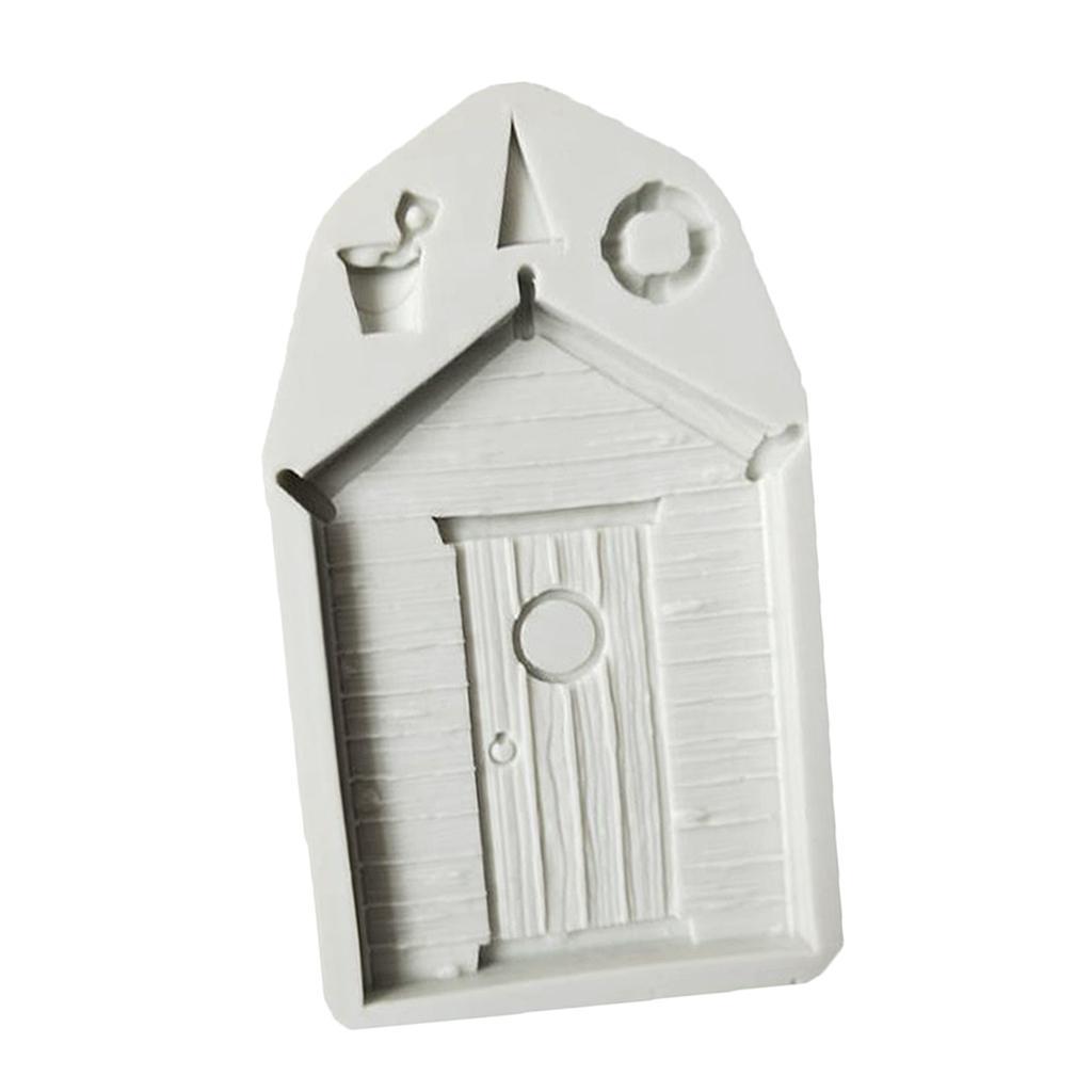 3D Wooden House Silicone Fondant Mould Cake Decorating Chocolate Baking Mold