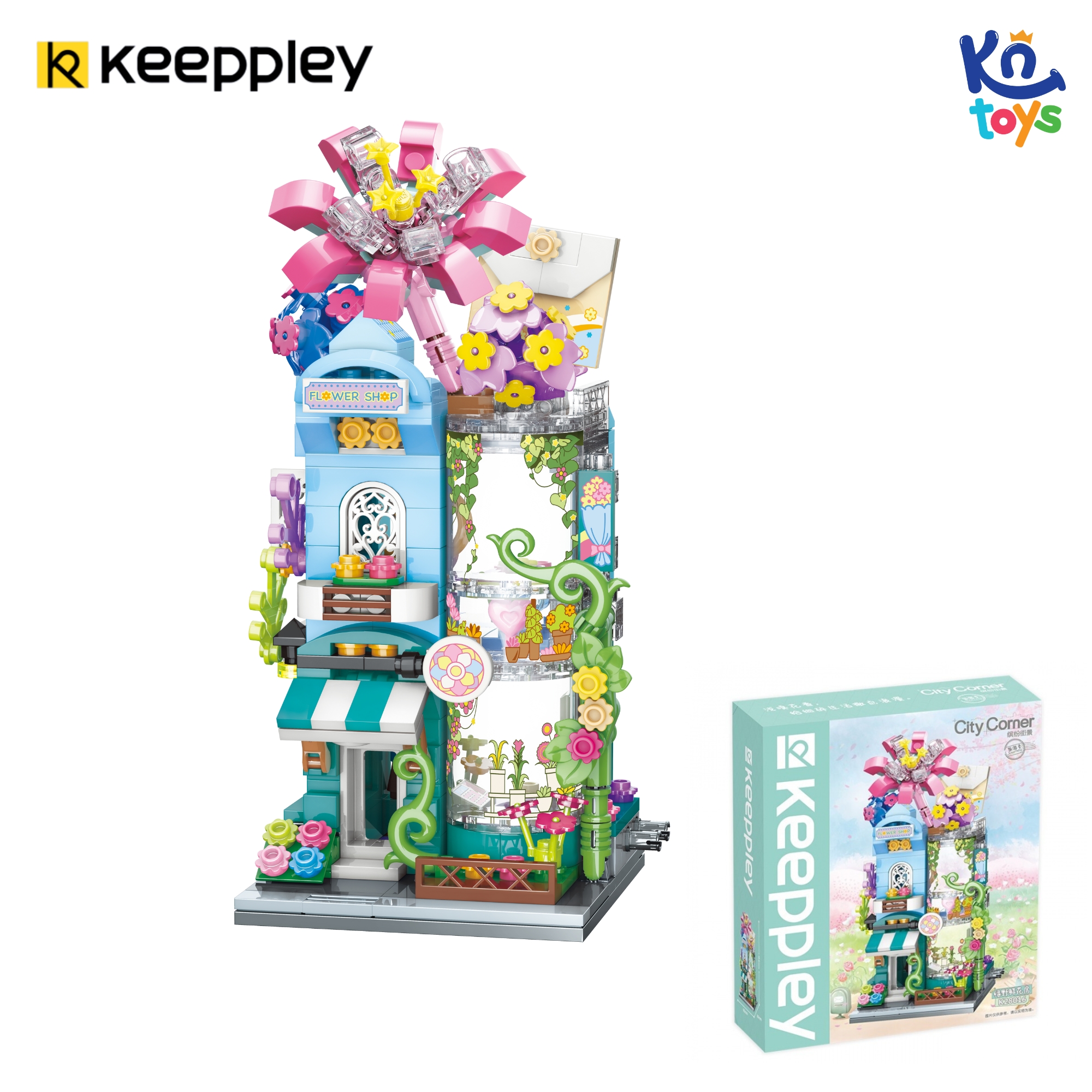 Đồ chơi lắp ráp, xếp hình Keeppley K28016 – Cửa hàng hoa