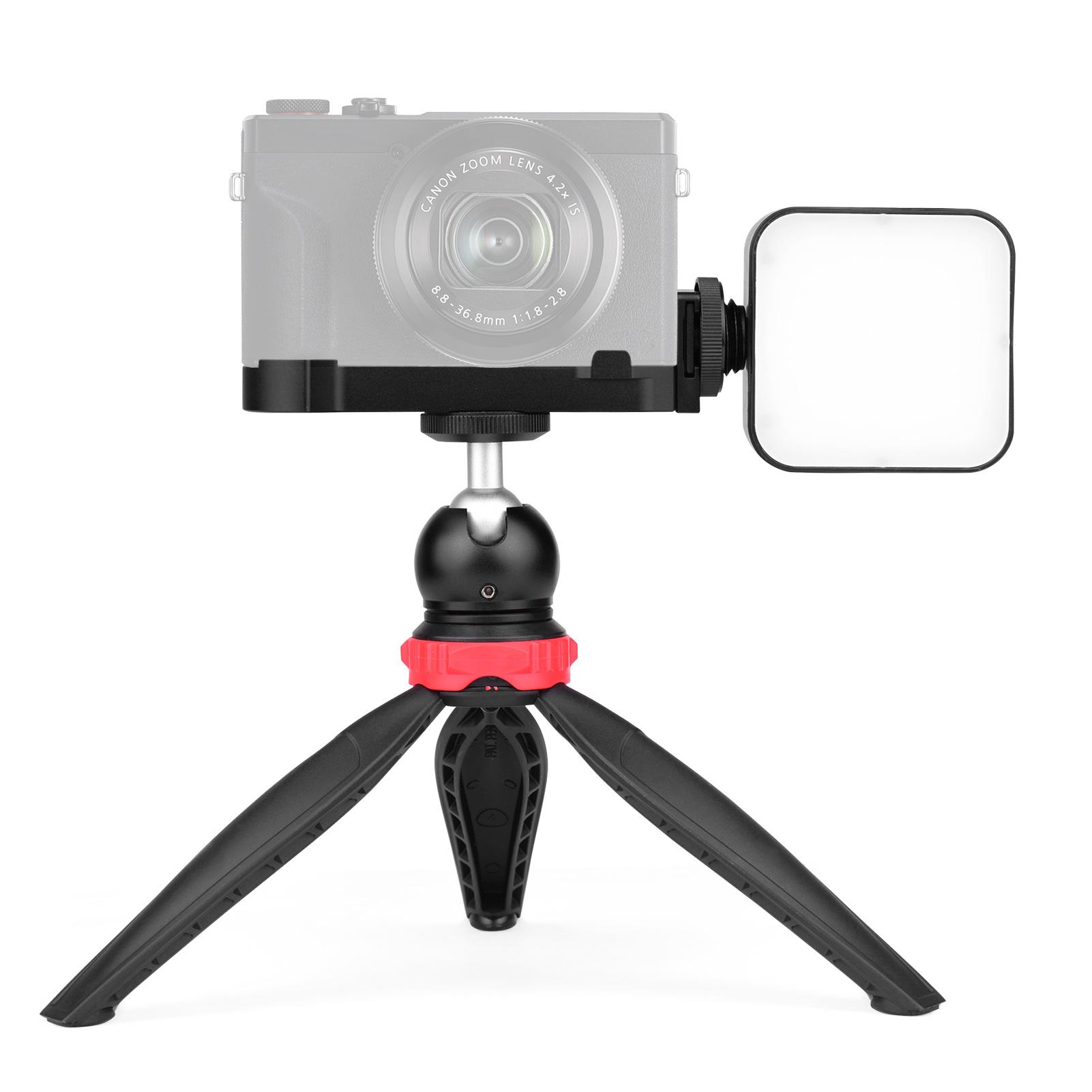 Chân đế bóng đèn LED Tấm gắn đầu L để làm video Thay thế cho Canon G7X Mark III / II