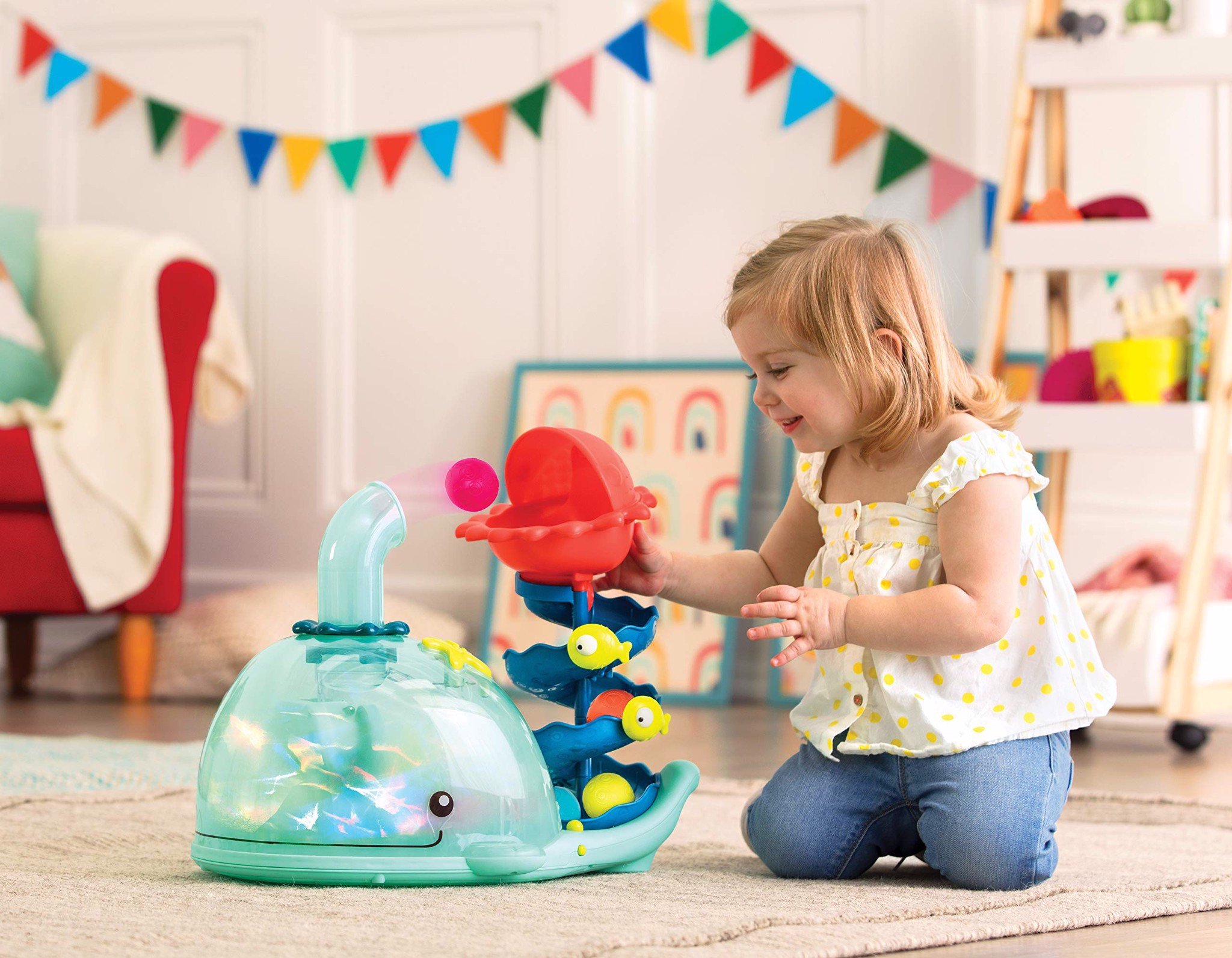 Đồ chơi vận động Cá voi Popper B.Toys