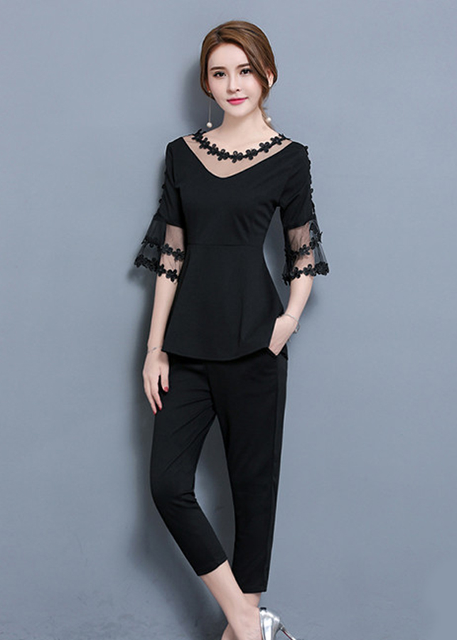 Bộ Đồ Phối Ren Nữ