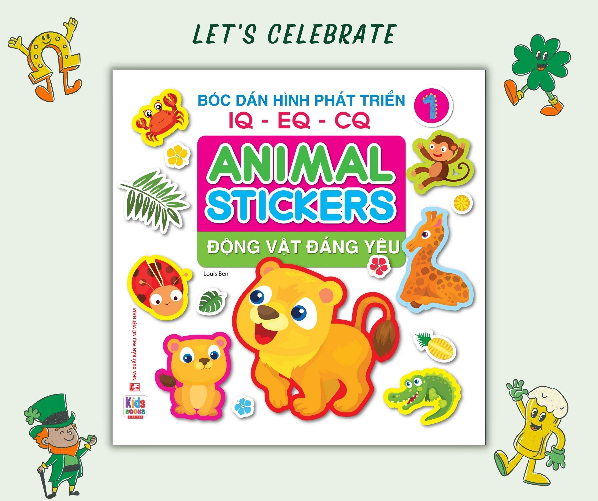 Sách - Bóc dán hình Động vật đáng yêu - Animal Stickers Tập 1 (VT) mk