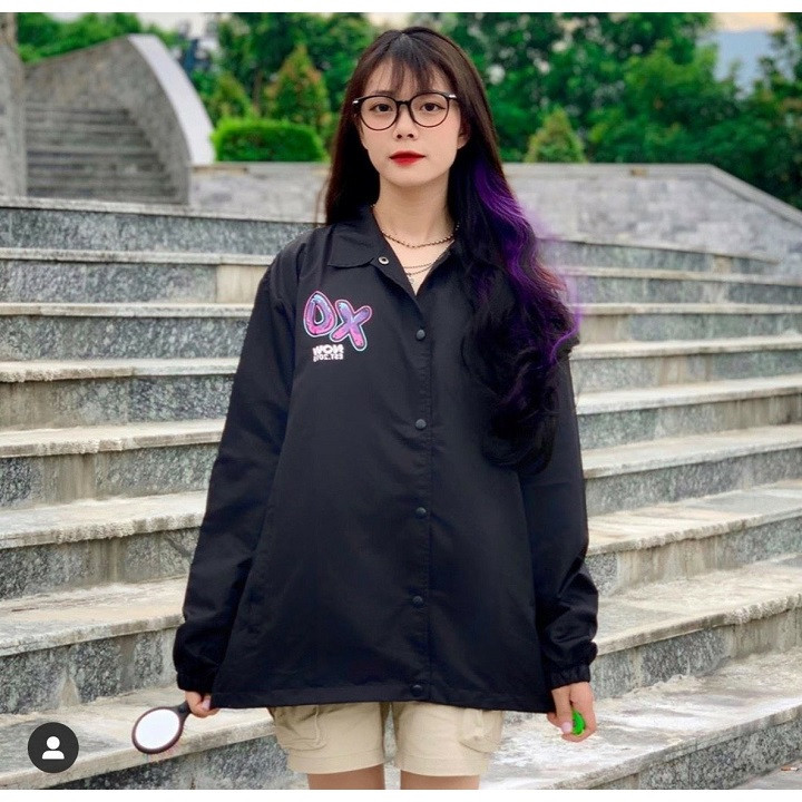 Áo Khoác Dù Chống Nắng Cặp Đôi Cho Nữ Cho Nam Có 2 Màu Unisex Form Rộng XOXO Jacket Ulzzang