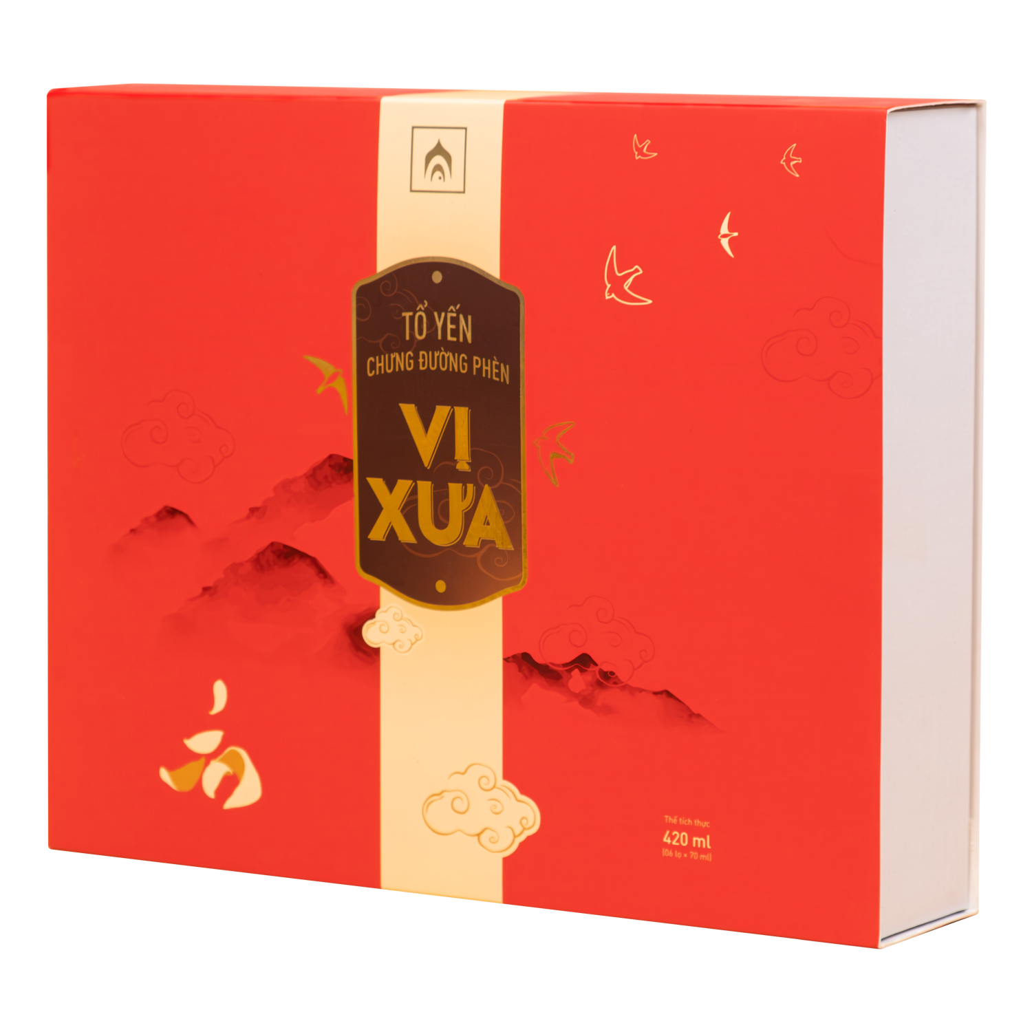 Thùng 12 Hộp Nước Yến Sào Vị Xưa - Nhà Yến Nha Trang - Hộp 6 Lọ - Tổ Yến Chưng Sẵn - Nước Yến Chưng Sẵn - Yến chưng táo đỏ - Hàng Chính Hãng
