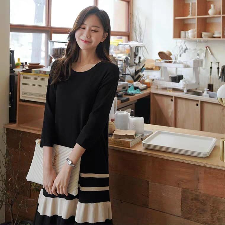 Váy bầu cotton pha von cao cấpthiết kế sang chảnh mặc đi làm đi chơi đều được