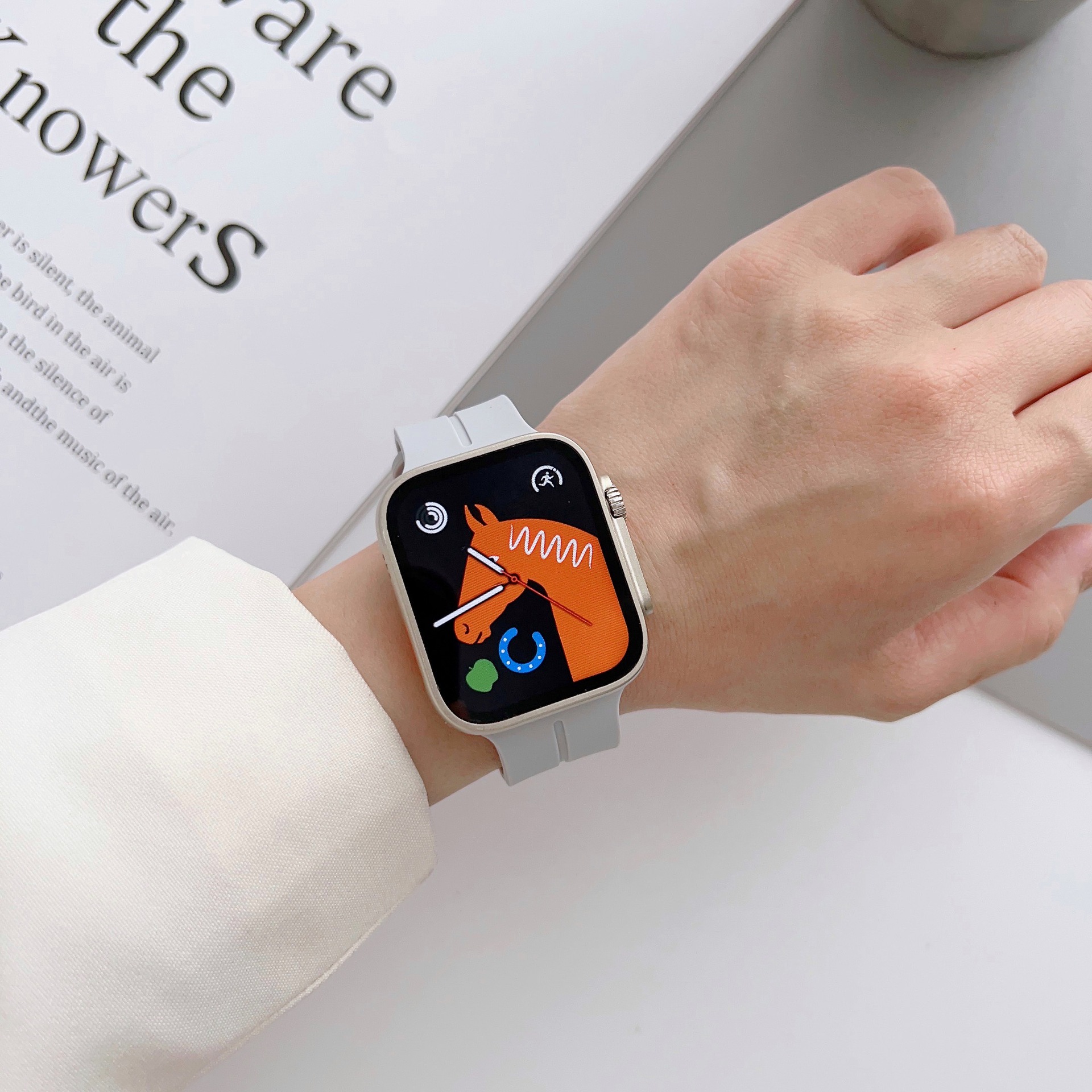 Dây Đeo Nam Nữ Mẫu Mới Silicon thể thao Cho Iwatch series 7 6 SE 5 4 49mm 41mm 45mm 44mm 40mm