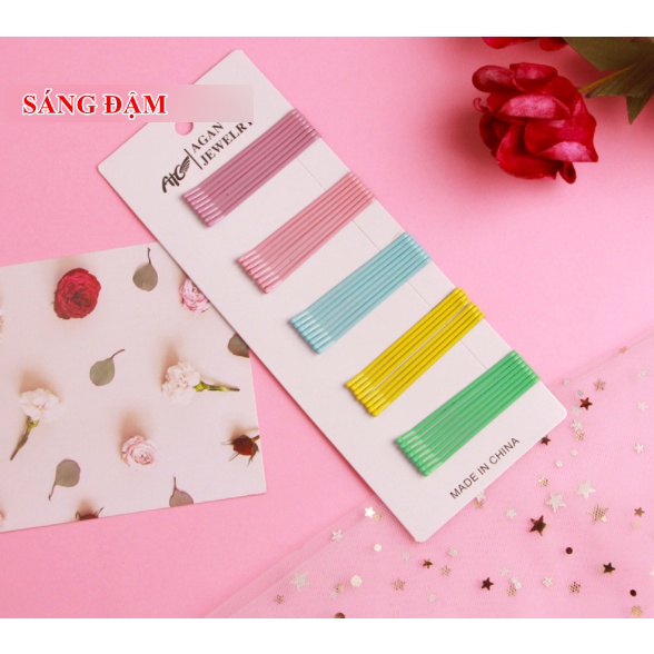 Set Kẹp tóc - Kẹp tăm nhiều màu sắc