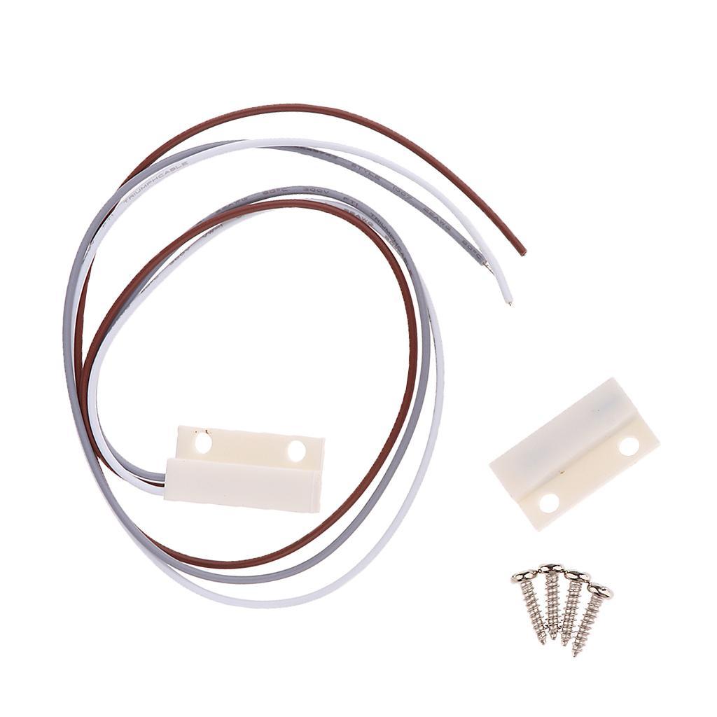 ABS NC/NO Mount Wired Door Window Magnetic Reed Switch Alarm 10-20mm White
