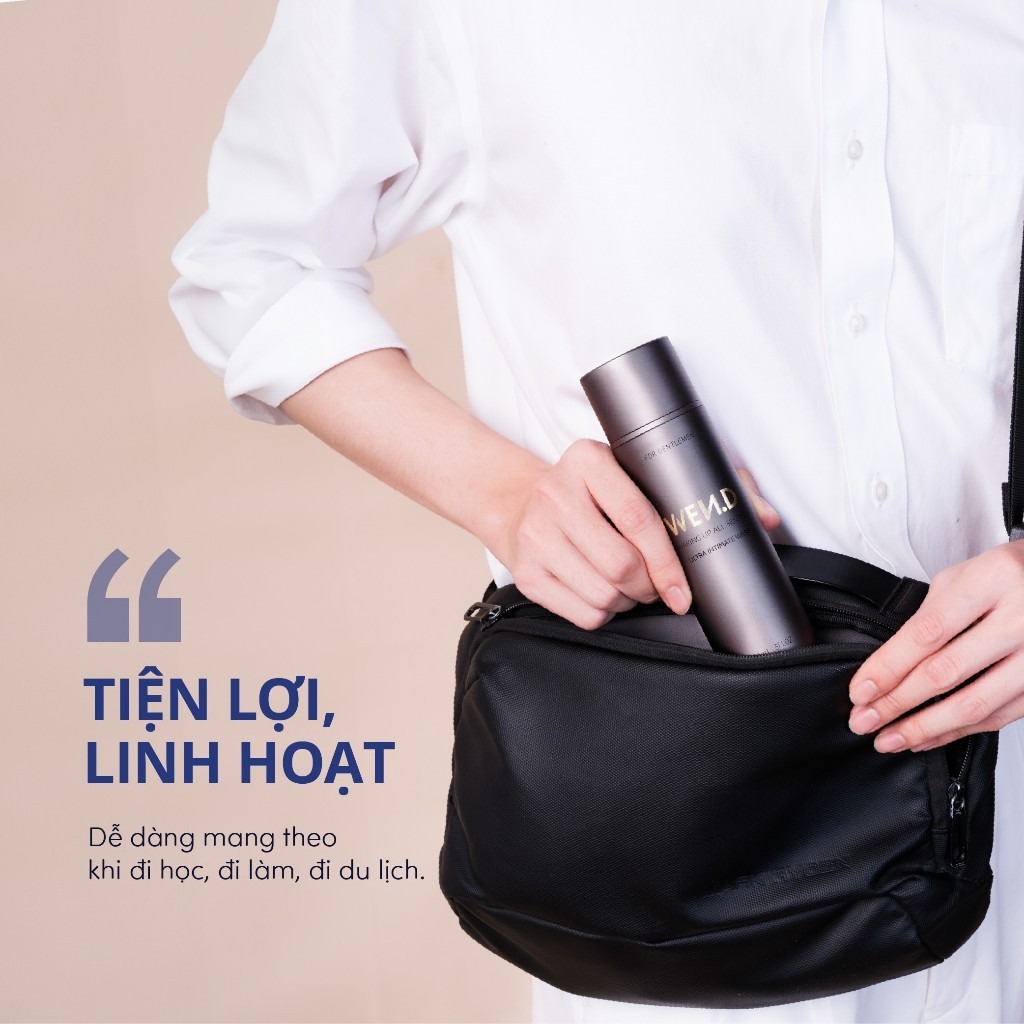 Dung dịch vệ sinh nam WEND làm sạch, khử mùi, dưỡng ẩm trơn mịn, hương nước hoa nam tính cuốn hút 150ml