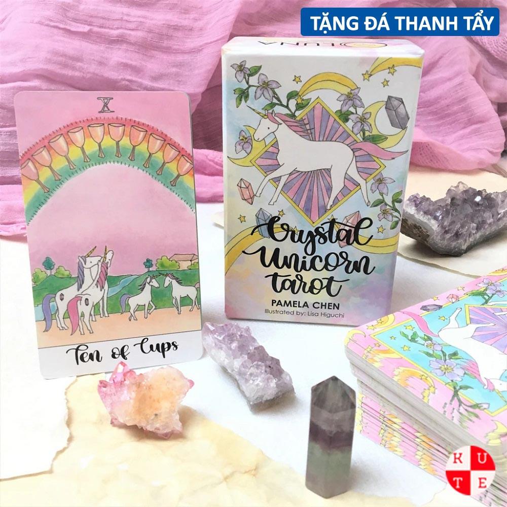 Bài Tarot Crystal Unicorn 78 Lá Bài Tặng Đá Thanh Tẩy