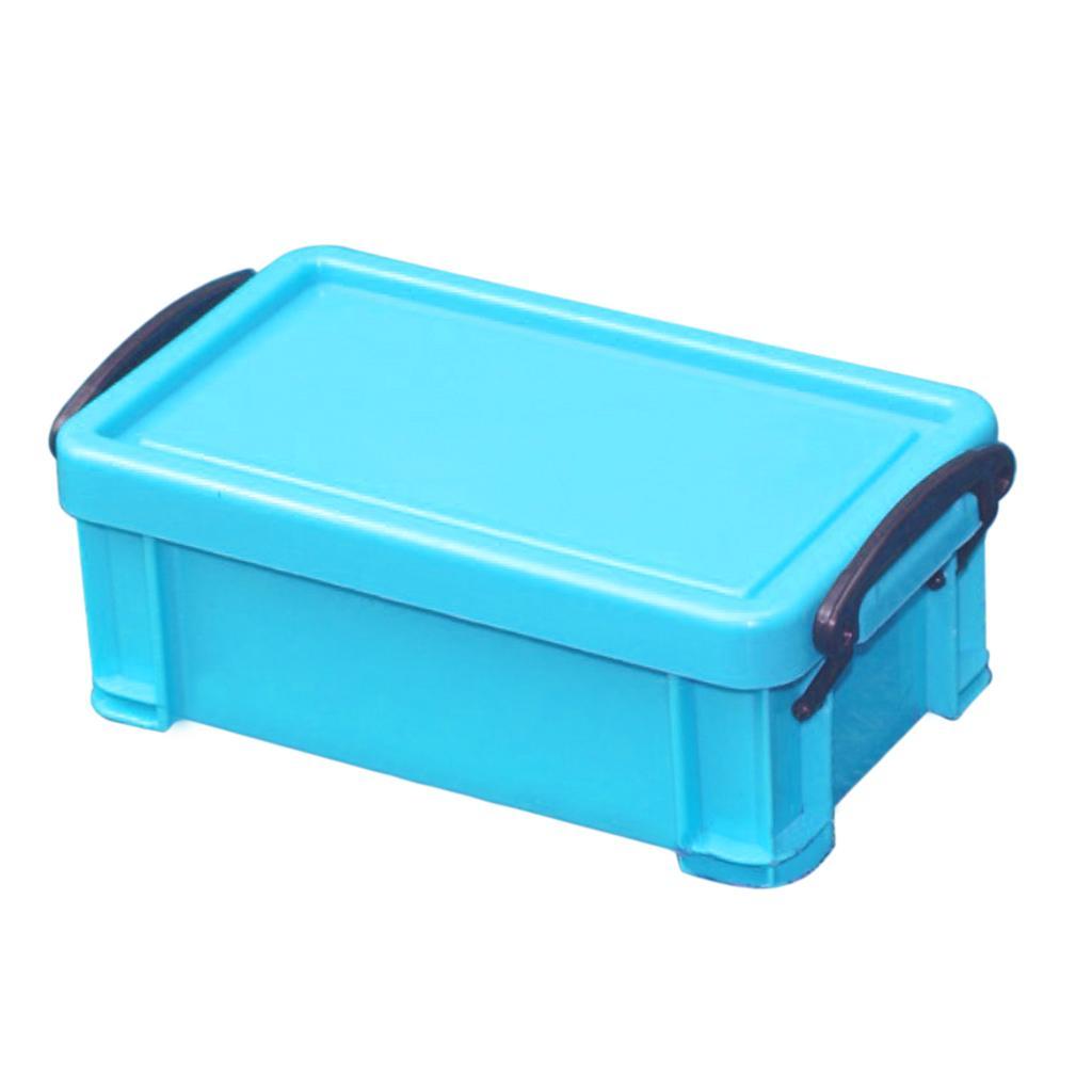 2X Home Furnishing Box 0.5L Latch Box Colorful with Lid Food Sealed Case Blue