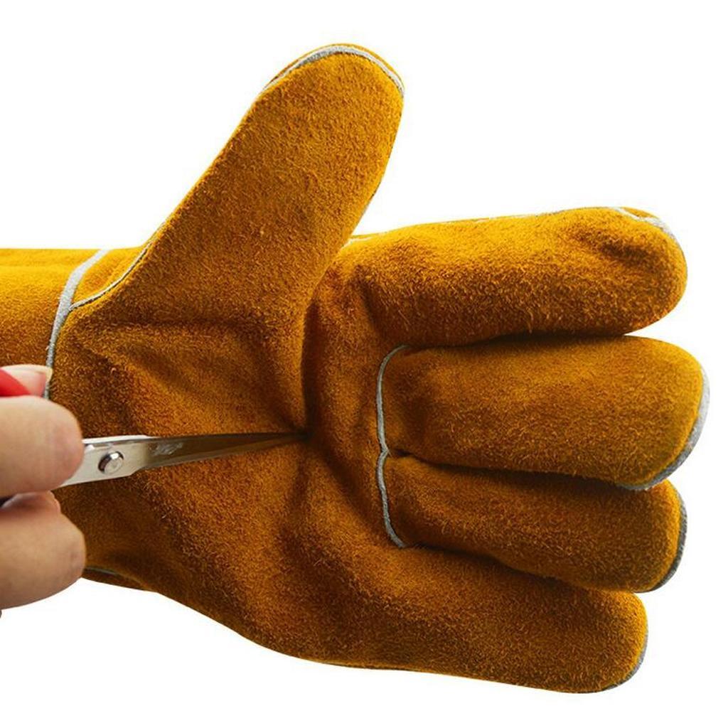Protective Gloves Welding Gear Welder Gloves Protecting Hand Safety Brown