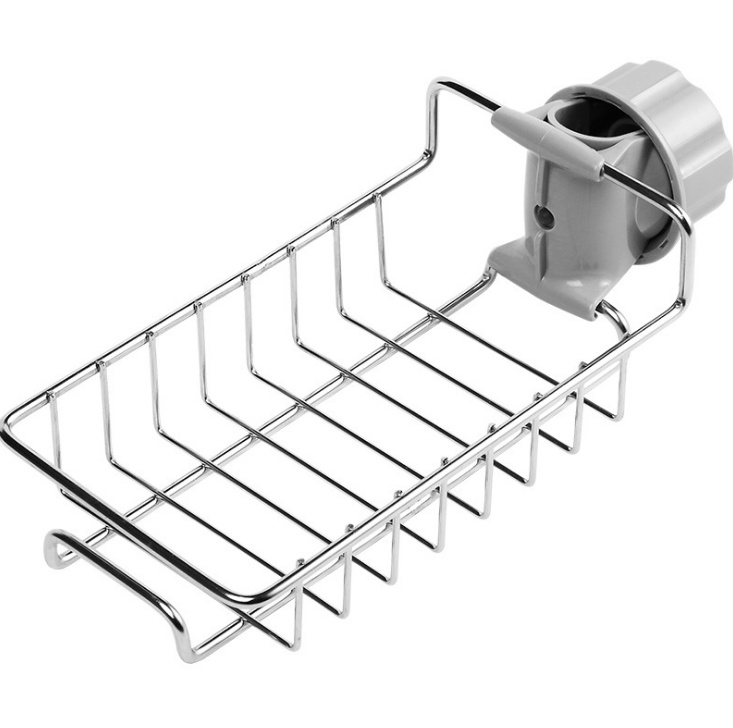 Khay Gắn Vòi Rửa Chén Loại Lớn Bằng Inox - Kích thước: 22.5*6.5*10cm