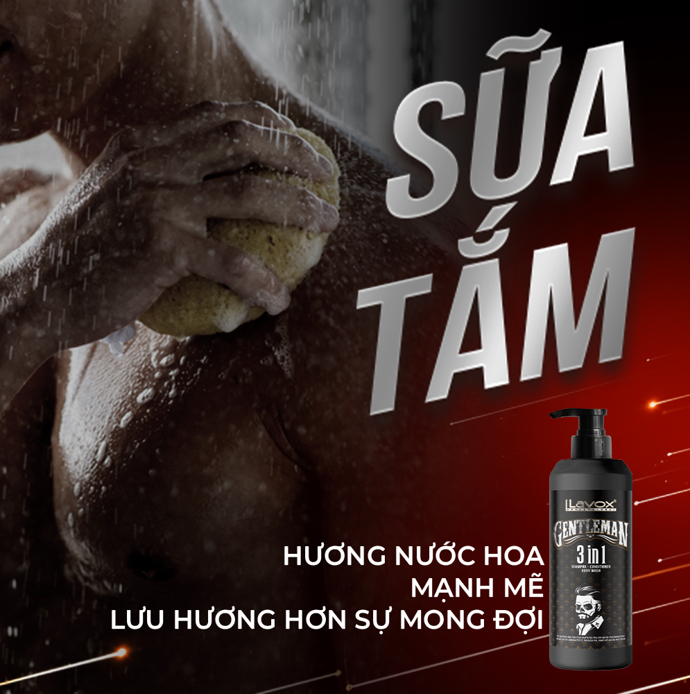 Dầu Gội - Xả - Tắm 3 In 1 Gentlemen