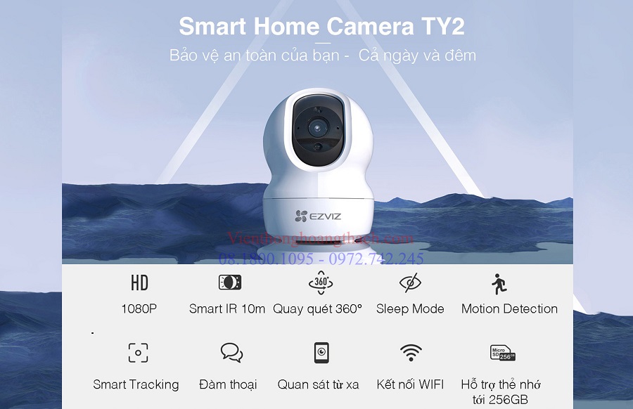 Camera IP EZVIZ TY2 2 MPX - Hàng chính hãng