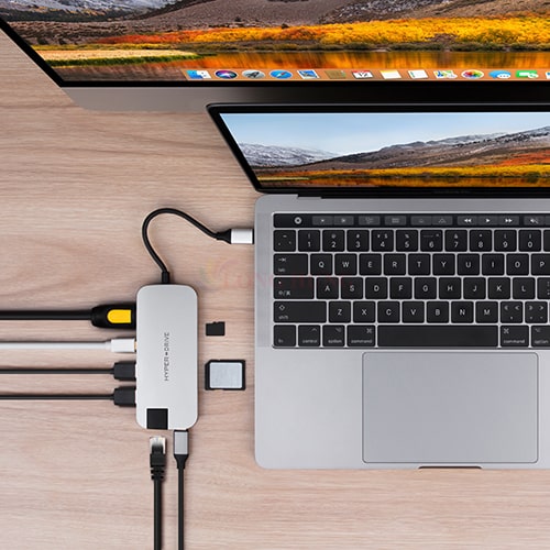 Cổng chuyển đổi HyperDrive Slim 8-in-1 USB-C Hub HD247B - Hàng chính hãng