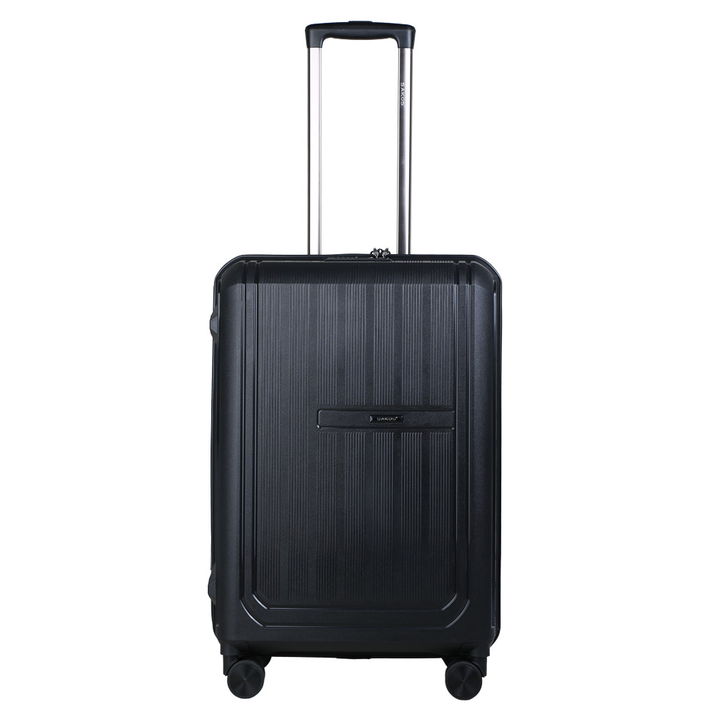 Vali Kéo Nhựa Du Lịch Sakos Porta Z26 - Size M 24Inch Ký Gửi Trung - Khóa Tsa - Nhựa Pp - Hang Chinh Hang - Black