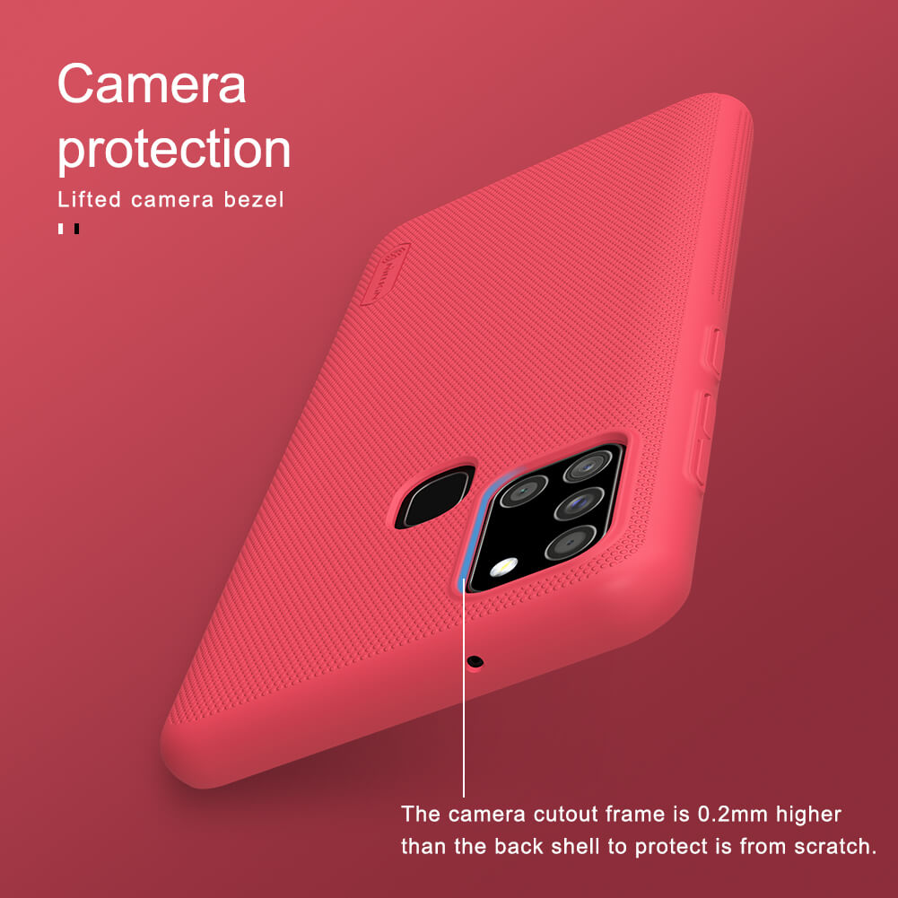 Ốp Lưng Sần chống sốc cho Samsung Galaxy A21s hiệu Nillkin Super Frosted Shield - Hàng Chính Hãng