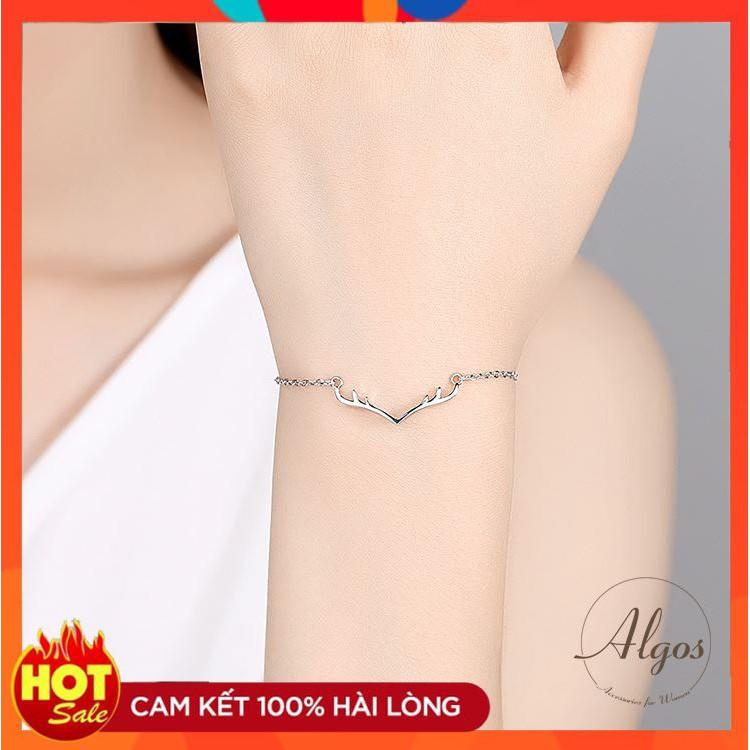 Lắc tay nữ - Gạc Hươu ️ ƯU ĐÃI TOÀN SHOP ️ Bạc 925 sáng bền, thiết kế tinh tế phù hợp mọi phong cách, sự kiện