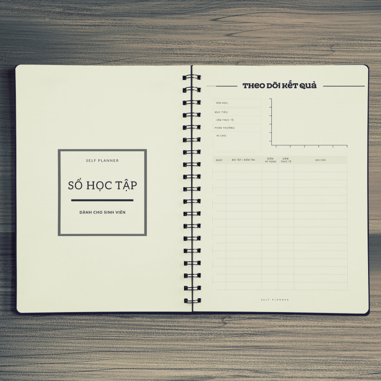 Sổ tay lập kế hoạch học tâp dành cho sinh viên bởi Self Planner- Giao Mẫu Ngẫu Nhiên