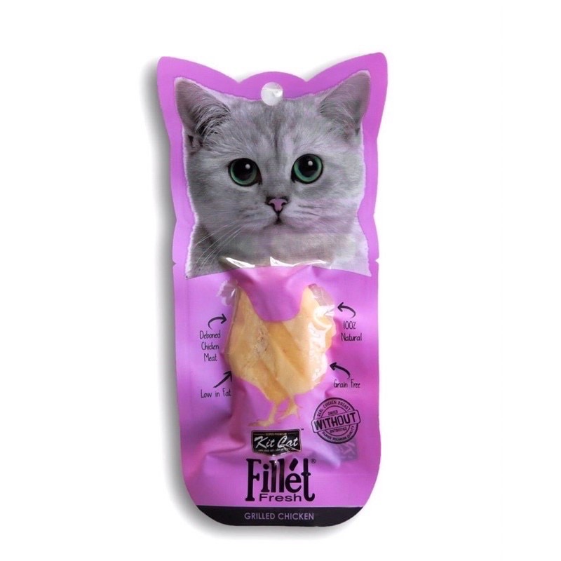 Thịt Gà Phi Lê Cho Mèo - Thịt Tươi Kitcat Fresh Fillet Cho Mèo Gói 30g