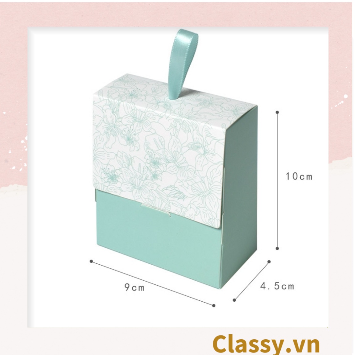 Hộp đựng quà Mini  hình hộp; 9 * 4,5 * 10 cm nhiều họa tiết xinh xắn làm quà tặng Q559