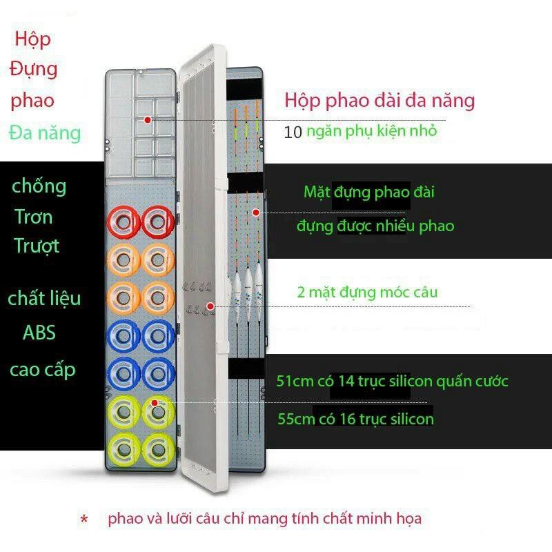 Hộp Phao Câu Đài Trục Silicon Đa Năng Dài 50cm - 55cm